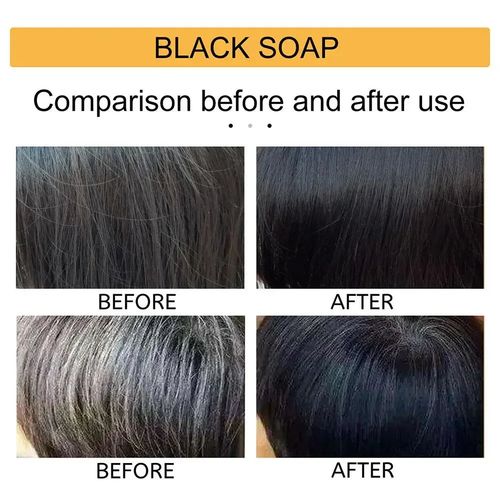 White Hair Darkening Shampoo Soap - Restore Grey Beard & Hair Naturally ( BUY 1 GET 1 FREE )