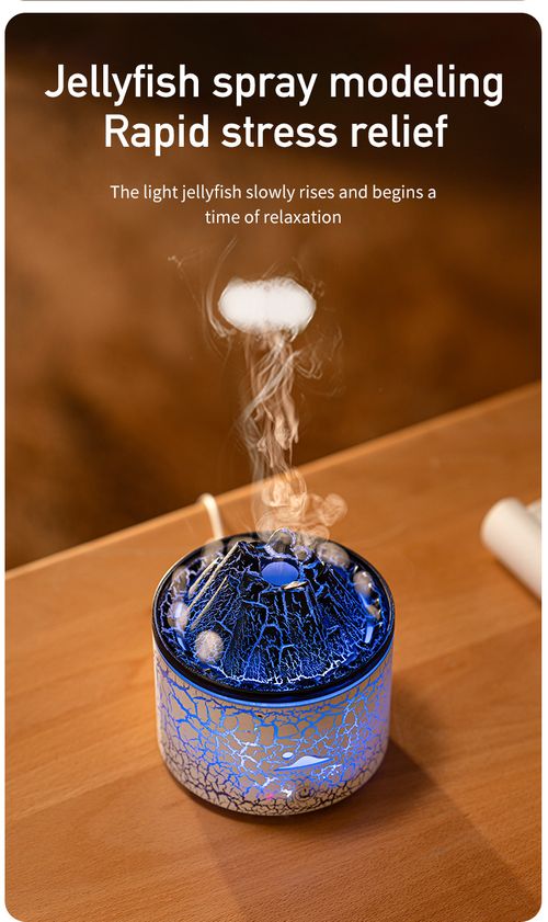 🌋 Ghana Exclusive! Jellyfish Lava Volcano Aroma Humidifier