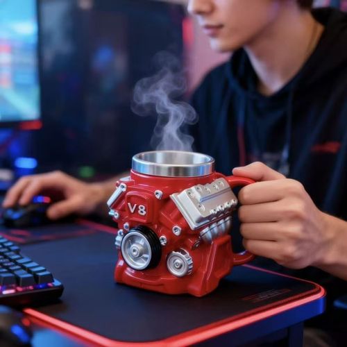 🚀 The coolest V8 engine mug from Ghana | Add some horsepower to your life!