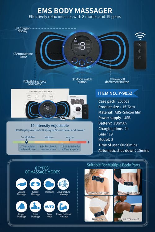 Wireless Remote Control Mini Massager: Your portable pain relief expert (Newly upgraded wireless version, no price increase)