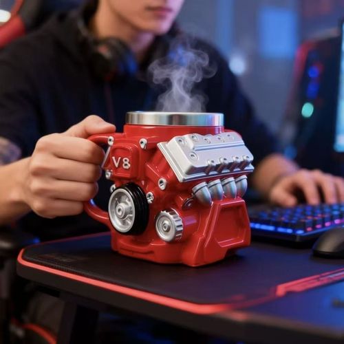 🚀 The coolest V8 engine mug from Ghana | Add some horsepower to your life!