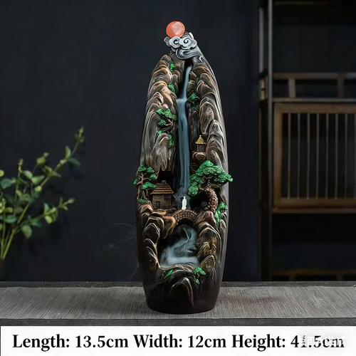 🌿 Mountains and Rivers with Flowing Clouds incense burner ornament42 | Let your home become a haven of peace and tranquility.