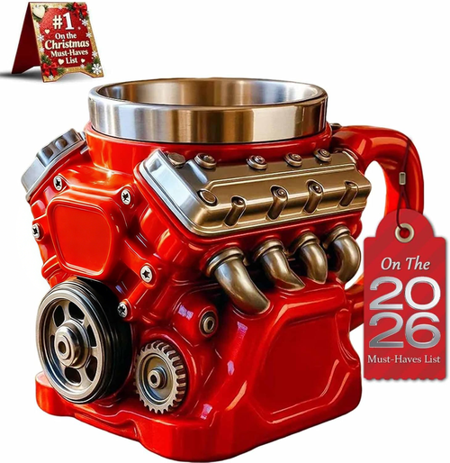 🚀 The coolest V8 engine mug from Ghana | Add some horsepower to your life!