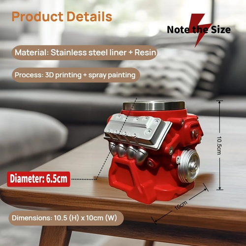 🚀 The coolest V8 engine mug from Ghana | Add some horsepower to your life!