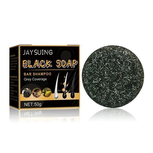 White Hair Darkening Shampoo Soap - Restore Grey Beard & Hair Naturally ( BUY 1 GET 1 FREE )