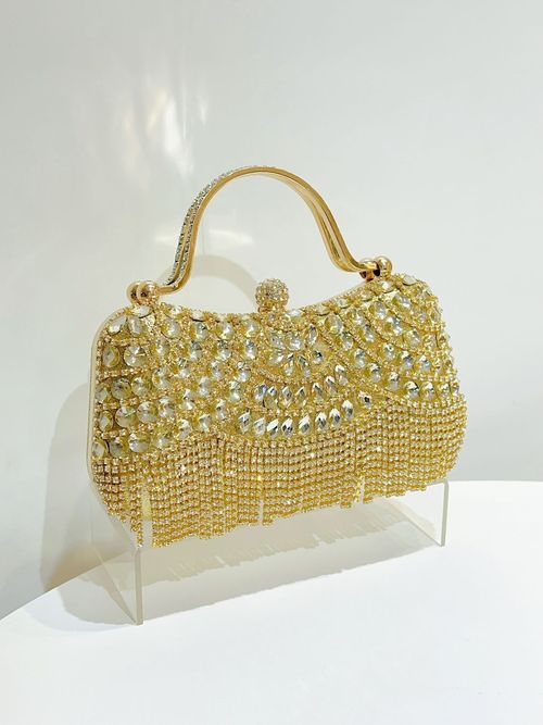 Stylish fringed and diamante-embellished bag - a luxury design specifically for women in Ghana.