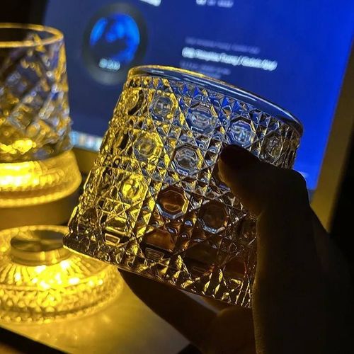 ✨ Illuminated Luxury Rotating Crystal Glass | Making Every Toast Shine ✨