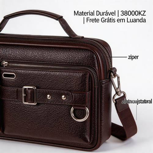 🔥 Bolsa Masculina de Couro PU💼 Uso Executivo e Diário🔥Design Elegante💼 Compartimentos Organizados