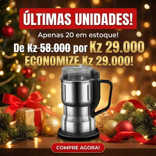 🔥Luanda 🎄💥Moedor Multifuncional— Tritura Tudo! — Feijão 🍛 Milho 🌽 Pimenta 🔥 Café ☕ Ervas 🍃