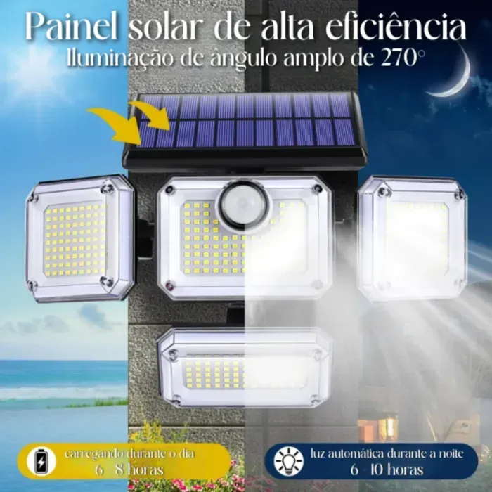 🌟⚡ Lâmpada Solar LED Super Brilhante Exterior