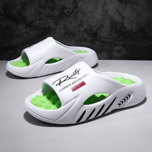 Men's Summer Sports Slides Open Design Breathable Soft Anti-Slip Beach Shoes