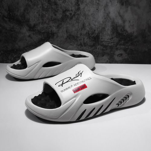 Men's Summer Sports Slides Open Design Breathable Soft Anti-Slip Beach Shoes