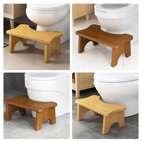 Manufacturer Nonslip Toilet Foot Stool Feet Poop Stool Sanitary Ware Bamboo Stable Squatty Potty