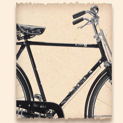 28-inch Traditional Old-fashioned Road Bicycle for Men and Women, Classic Nostalgic Heavy-duty Model with Pole Brakes