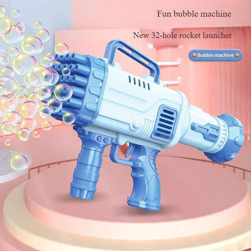 32-Hole Rocket Launcher Bubble Gun Gatling Bubble Machine for Adults and Children ABS Material
