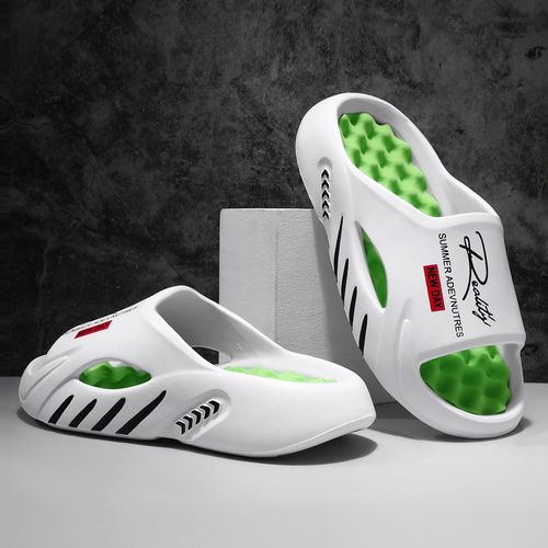 Men's Summer Sports Slides Open Design Breathable Soft Anti-Slip Beach Shoes