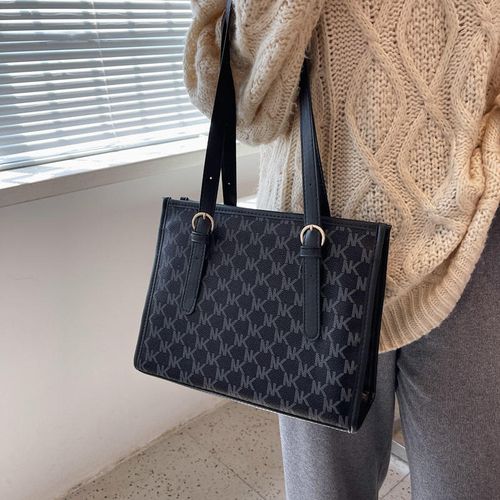 Wholesale Plaid Printed Women Tote Bags Women's Handbags Casual Pu Leather Female Shoulder Bag