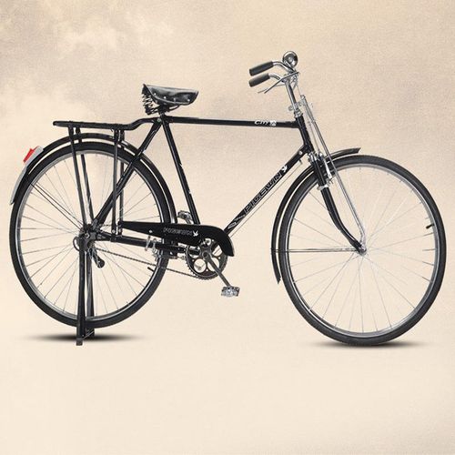28-inch Traditional Old-fashioned Road Bicycle for Men and Women, Classic Nostalgic Heavy-duty Model with Pole Brakes