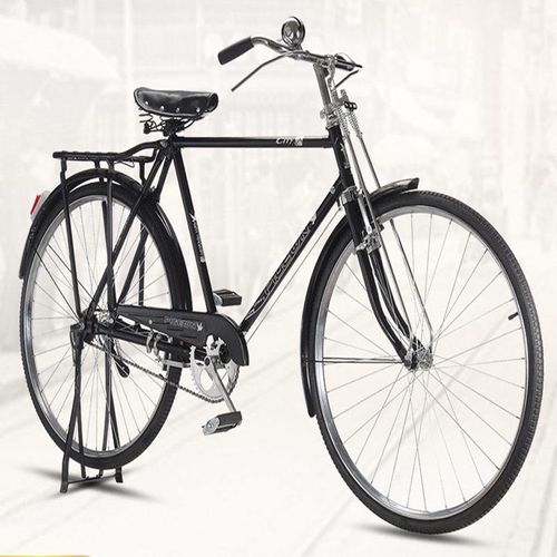 28-inch Traditional Old-fashioned Road Bicycle for Men and Women, Classic Nostalgic Heavy-duty Model with Pole Brakes