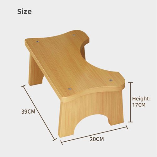 Manufacturer Nonslip Toilet Foot Stool Feet Poop Stool Sanitary Ware Bamboo Stable Squatty Potty