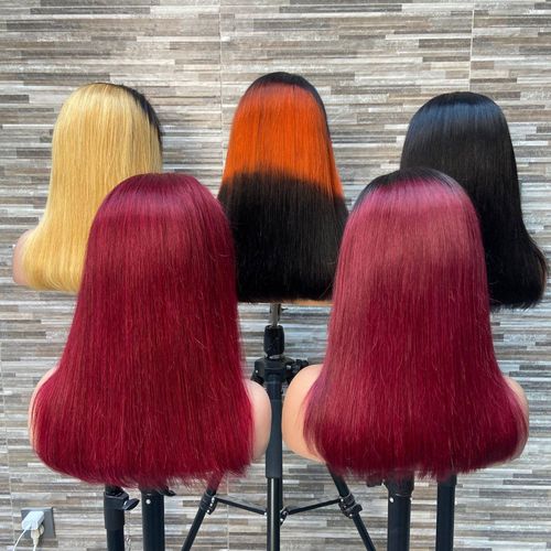 Color bob Front Lace Wig Head Covering 13x4 Lace Frontal Cross-border Foreign Trade Europe and the United States Africa Wig