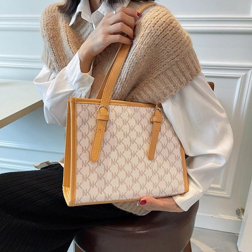 Wholesale Plaid Printed Women Tote Bags Women's Handbags Casual Pu Leather Female Shoulder Bag