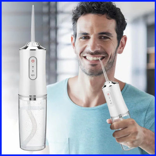 Rechargeable Portable Electric Dental Water Flosser Oral Irrigator With 4 Nozzle