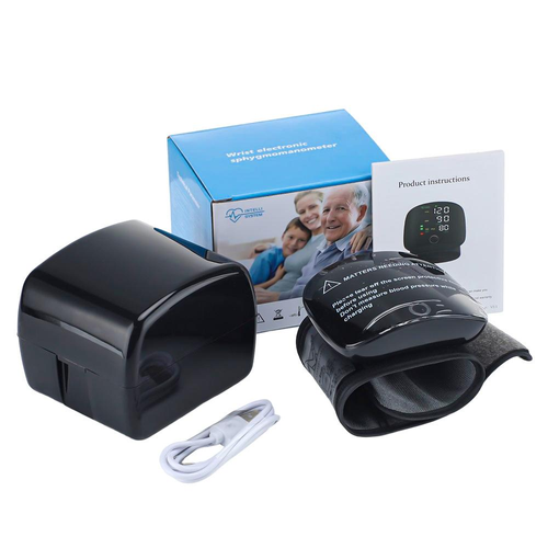 Rechargeable Wrist Blood Pressure Monitor Voice Smart Touch LED Screen Digital Automatic Blood Pressure Monitor BP Pulse Sphygmomanomet