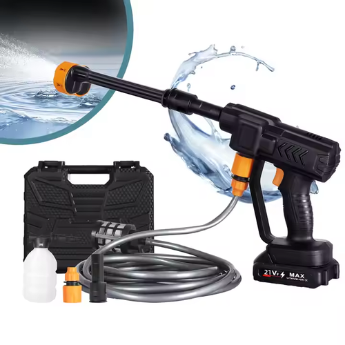 Portable wireless charging car wash gun