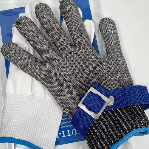 🥩Heavy-Duty Level 9 Cut Resistant Glove, Cut Resistant Stainless Steel Metal Mesh Chainmail Glove