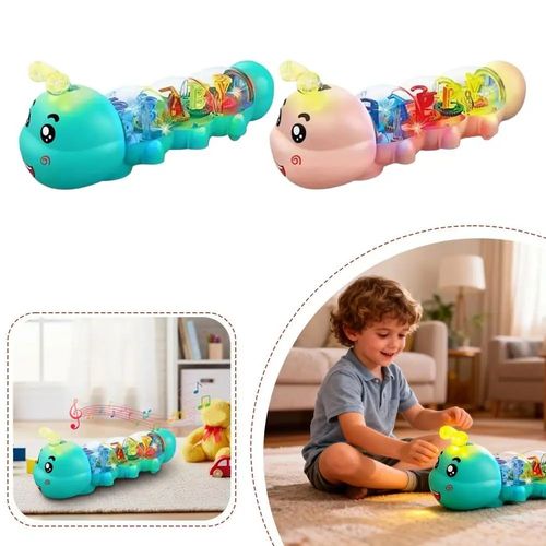 ❤️🐛Crawling Toy, Caterpillar Design Tummy Time Toy with Light & Music Musical Light Up❤️❤️
