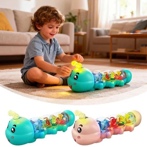 ❤️🐛Crawling Toy, Caterpillar Design Tummy Time Toy with Light & Music Musical Light Up❤️❤️