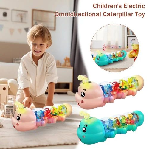 ❤️🐛Crawling Toy, Caterpillar Design Tummy Time Toy with Light & Music Musical Light Up❤️❤️