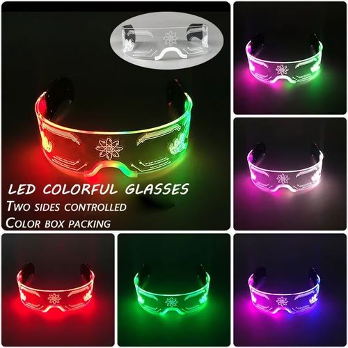 Fashion Luminous Decorative Glasses Neon Light Decoration LED Sunglasses