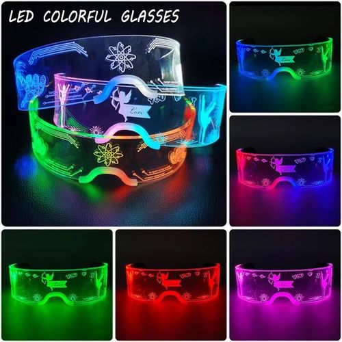 Fashion Luminous Decorative Glasses Neon Light Decoration LED Sunglasses