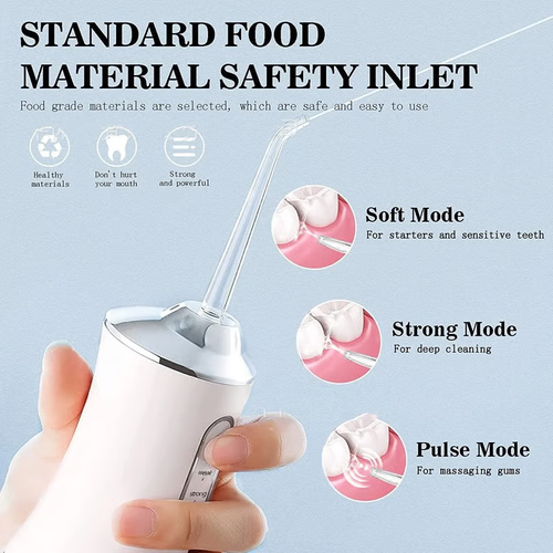 Rechargeable Portable Electric Dental Water Flosser Oral Irrigator With 4 Nozzle