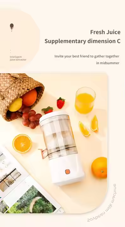 2025 New Idea Product Electric Fruit Vegetable Juicer Machine Orange Juicer Machine Portable Fruit Pulp Juicer Extractor Machine