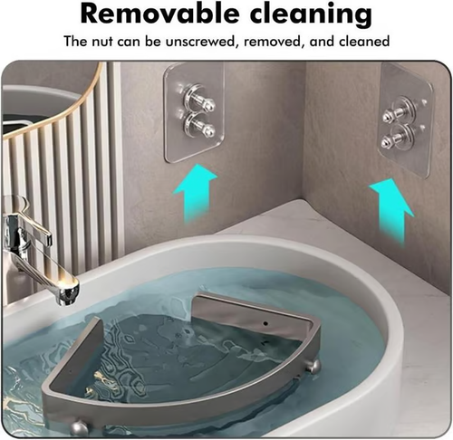 🧴 Pack Black Triangle Shower Caddy | Towels Hook + Tier Racks – Drill-Free Organizer for Bathroom! ✨