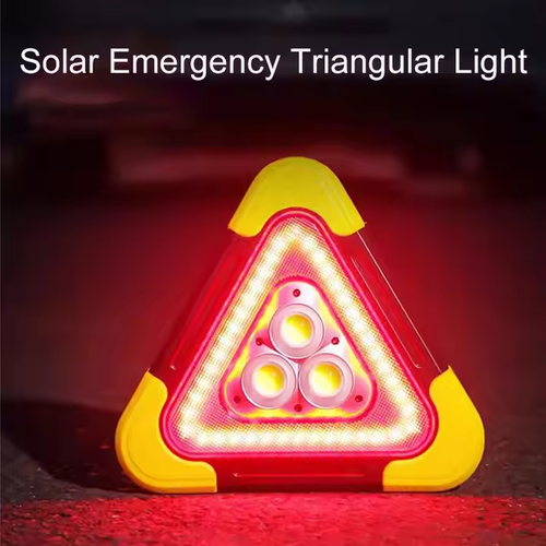 2 in 1 solar emergency triangle roadside warning light safety emergency breakdown warning light
