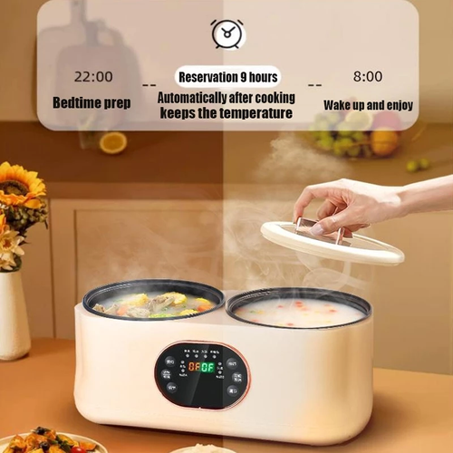 1.8L+1.8L Intelligent Double-bladder Electric Rice Cooker electric hot pot reservation heat preservation non-stick pot
