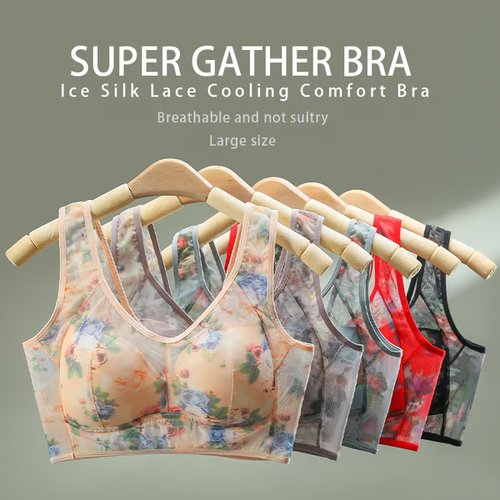✨Buy 1 get 1 free✨ Super gather bra | Ice Silk Lace Cooling Comfort Bra