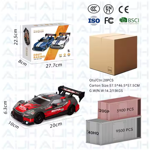 2025 New 124 Mini RC Drift Car Controllable Lighting High Speed ​​Model Racing Car Kids Toy