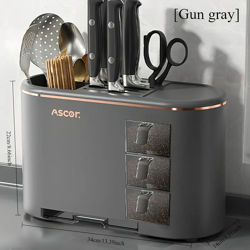 Double-layer kitchen countertop storage rack