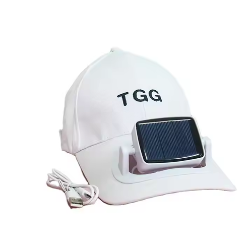 Solar charging sun hat multi-function strong wind USB portable small fan