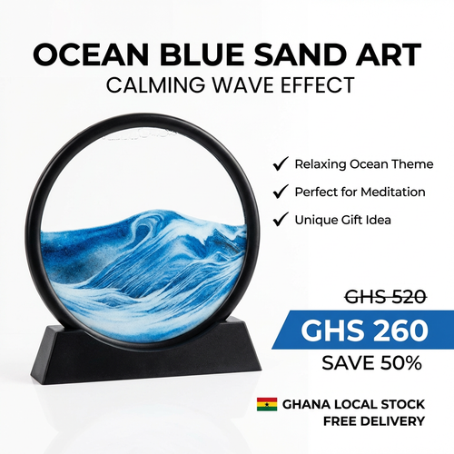 🔥🎁 GhanaGoods —⏳Moving Sand Art Decor – Relaxing Flow Design for Your Home 🏠💜🌟