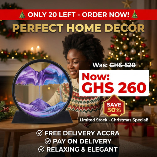 🔥 GhanaGoods —⏳Moving Sand Art Decor – Relaxing Flow Design for Your Home 🏠💜🌟
