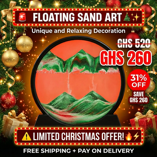 🔥 GhanaGoods —⏳Moving Sand Art Decor – Relaxing Flow Design for Your Home 🏠💜🌟