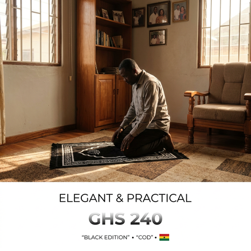 🇬🇭🔥 Ghana 🛏️ Premium Muslim Prayer Mat Set ✨🛏️ Beautiful 70x110cm rug ✨ With Tasbih beads 🌧️ Ideal for home, travel and daily prayer 💖 Luxury gift box 💨 Lightweight 🎒 Ideal for Eid, Ramadan and family 🌿