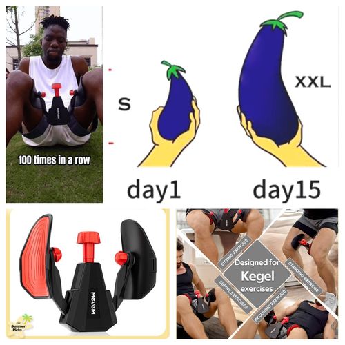 New Premium Version-Adjustable Kegel Exerciser for Men, Pelvic Floor Muscle Rehabilitation Trainer, Inner Thigh Exercise Equipment, Pilates for Home Workout, Hips Exercise Under the Table, with Band, for Men Women Healthcare Tool