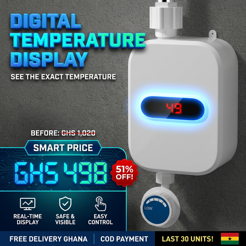 🇬🇭 Accra Hot Water Magic | 🔥🚿 — Hot Water in 3 Seconds ⚡ — Energy Saving & Compact 💰 — Hot & Cold Mode ❄️🔥 — Perfect for Home & Bathroom 🏠 — Easy Wall Installation 🔧